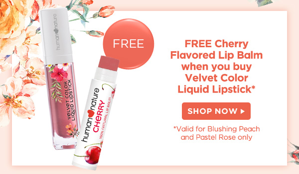 FREE Cherry Flavored Lip Balm when you buy Velvet Color Liquid Lipstick*