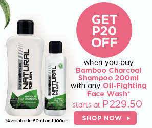 Bamboo Charcoal Shampoo 200ml + Oil-Fighting Face Wash