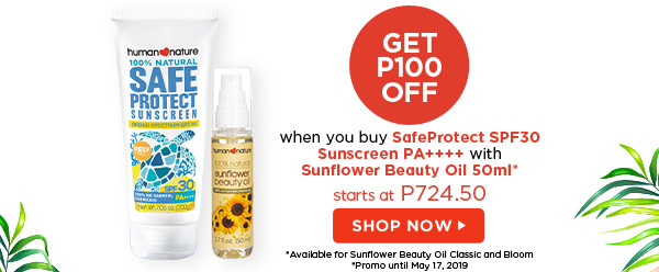 GET P100 OFF when you buy SafeProtect SPF30 Sunscreen 200g with SBO