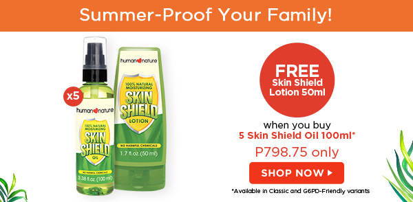 FREE Skin Shield Lotion when you buy 5 Skin Shield Oil 100ml