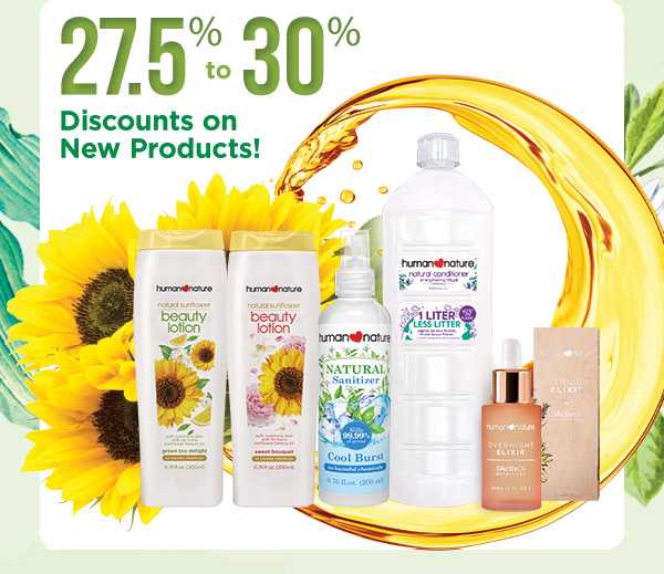 27.5% and 30% Discounts on New Products!
