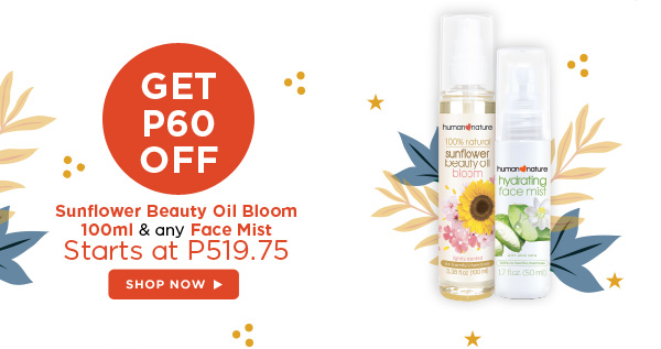 GET P60 OFF Sunflower Beauty Oil Bloom 100ml & any Face Mist