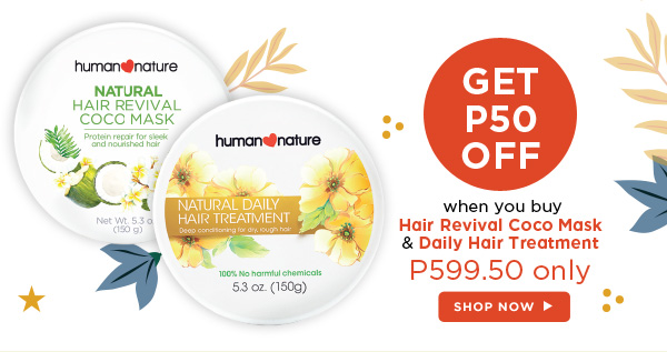 GET P50 OFF when you buy Hair Revival Coco Mask & Daily Hair Treatment