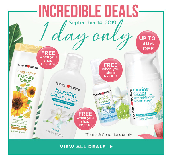 Amazing Deals for 1 Day Only! September 14, 2019