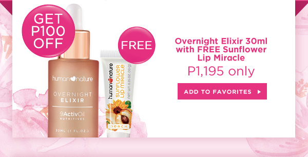 Overnight Elixir with FREE Sunflower Lip Miracle