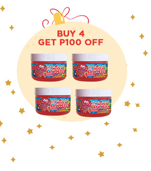GET P100 OFF when you buy 4 Jiggly Bath Jelly