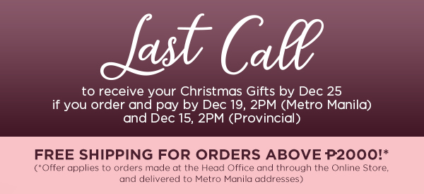 Last Call for Christmas Gifts Delivery